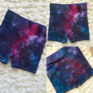 Galaxy tie Dye biker shorts